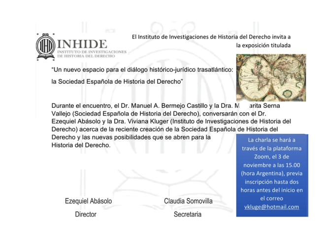 Exposición en el Instituto de Investigaciones de Historia del Derecho